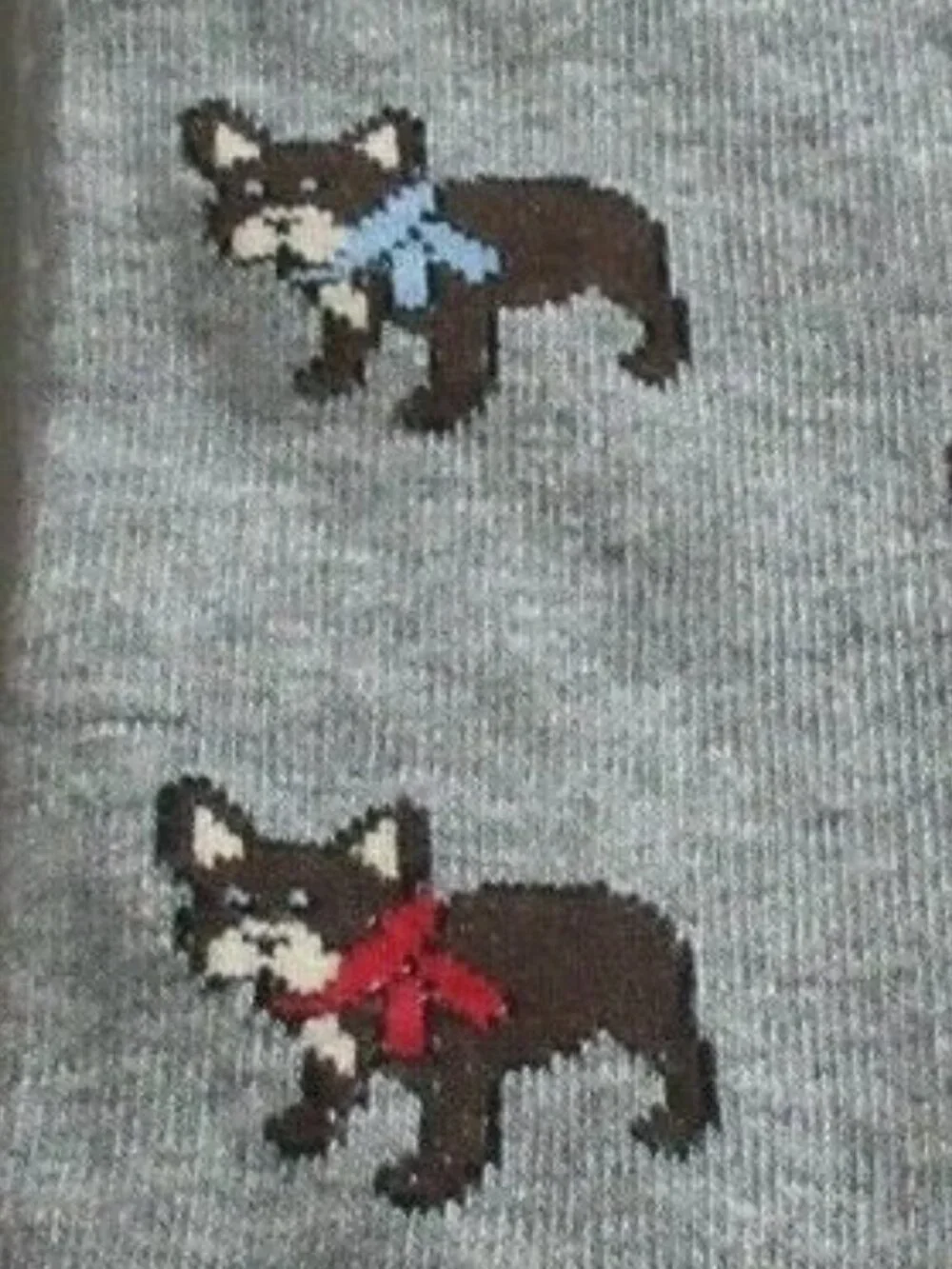 Bar III Men's 1-Pair Casual Novelty Socks, Gray Holiday Pups, Shoe Size 7-12
